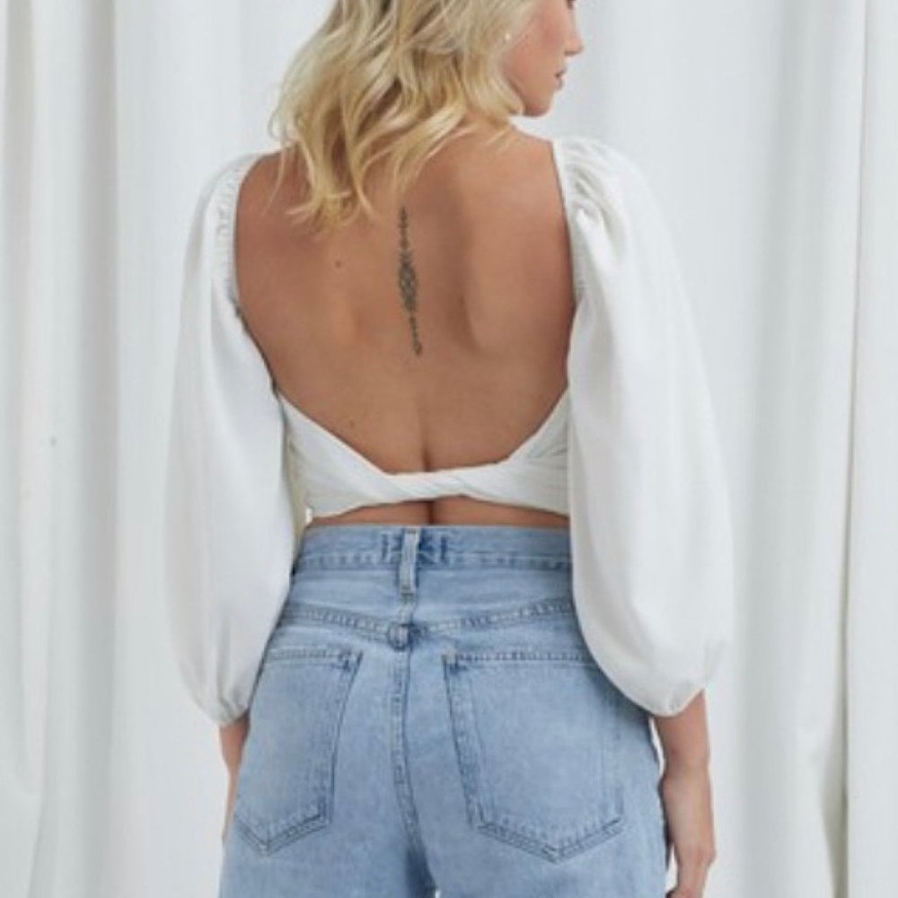 Give Me Romance Top White Puff Sleeves - Picture 11 of 13